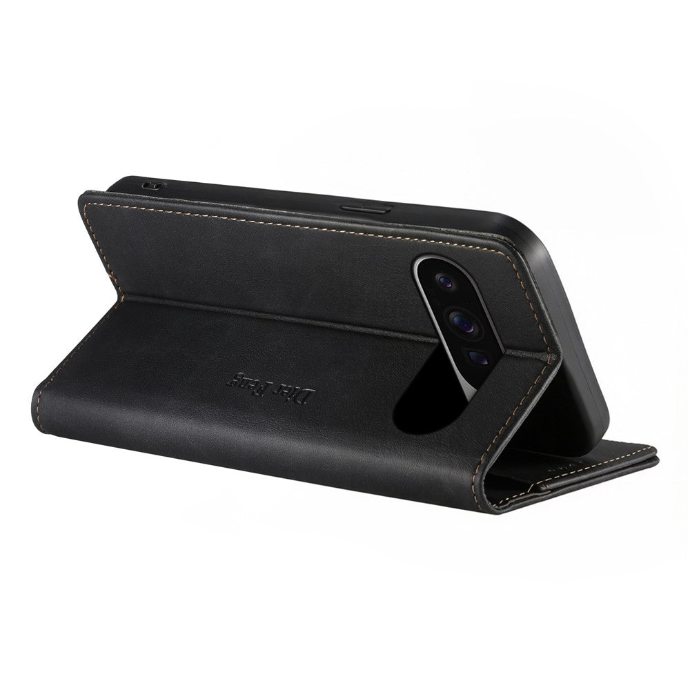 DIERFENG DF-019 for Google Pixel 11 Pro XL Leather Wallet Case Magnetic Flip Cover with Card Slots RFID Blocking