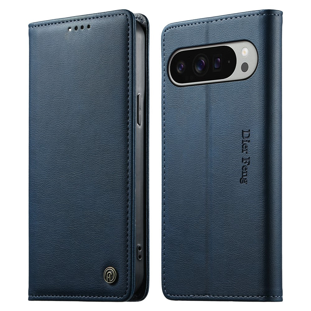 DIERFENG DF-019 for Google Pixel 11 Pro XL Leather Wallet Case Magnetic Flip Cover with Card Slots RFID Blocking
