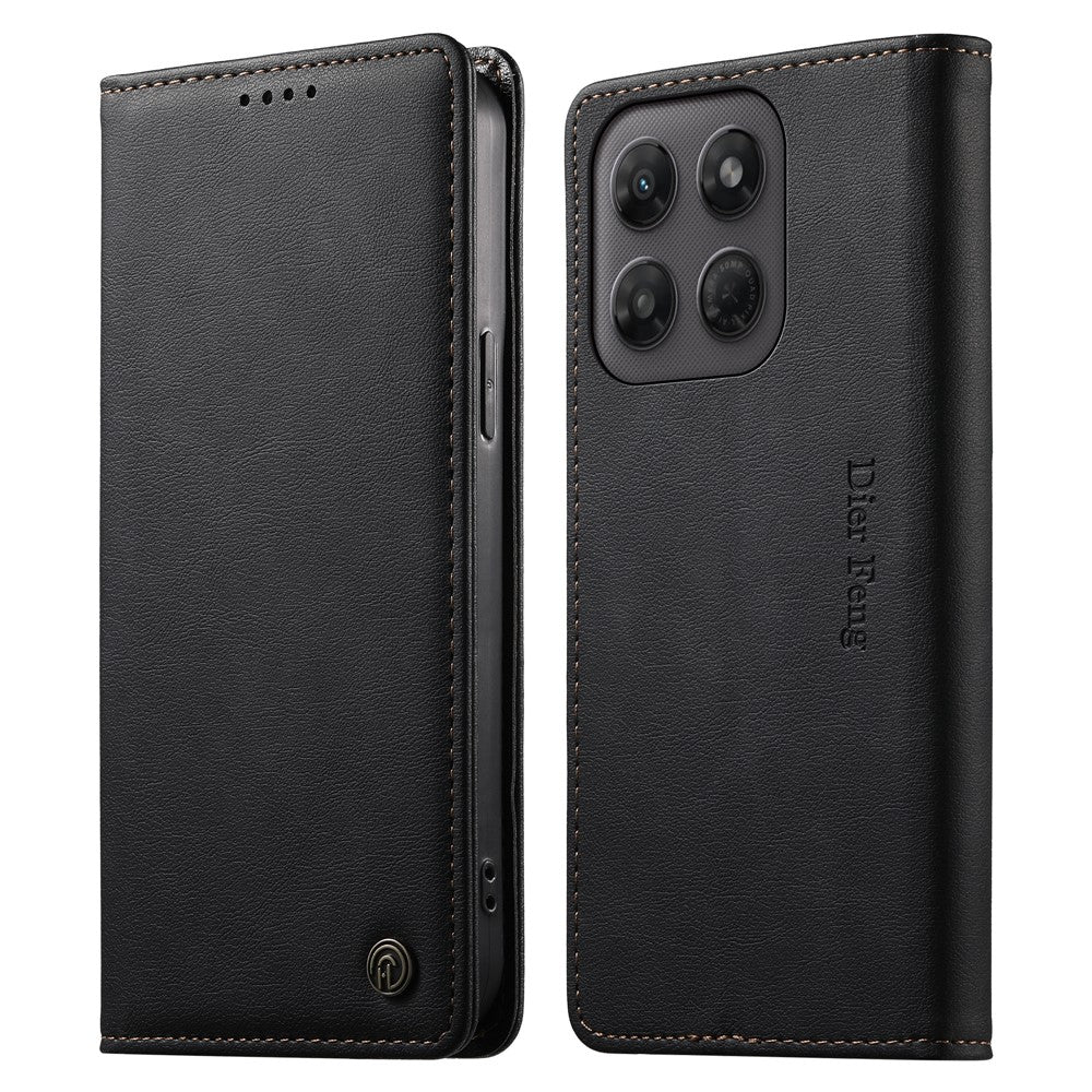 DIERFENG DF-019 til Motorola Edge 70 Fusion 5G / Edge 70 Fusion+ 5G Læderpungcover Magnetisk Flip Cover med Kortlommer RFID-blokering