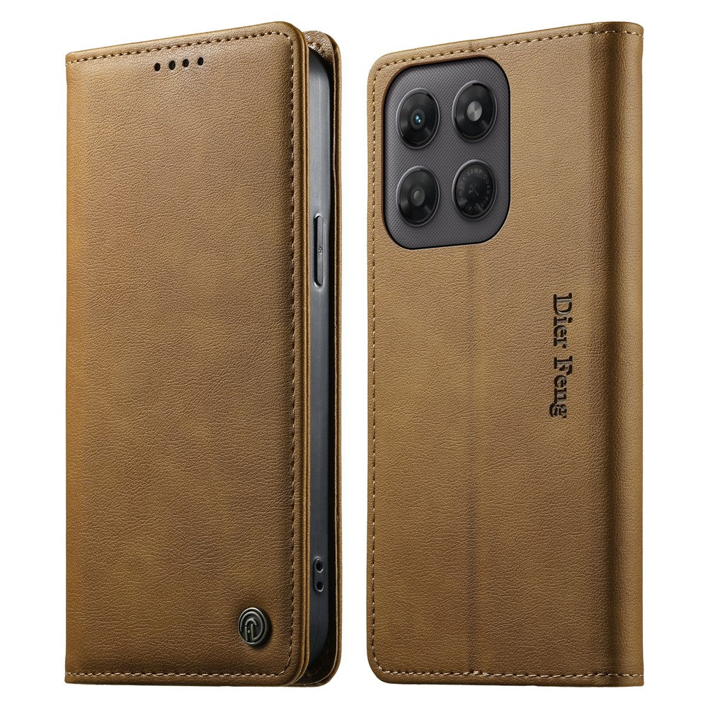 DIERFENG DF-019 til Motorola Edge 70 Fusion 5G / Edge 70 Fusion+ 5G Læderpungcover Magnetisk Flip Cover med Kortlommer RFID-blokering