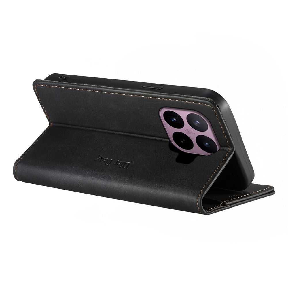 DIERFENG DF-019 for Xiaomi 17T Pro Leather Wallet Case Magnetic Flip Cover with Card Slots RFID Blocking