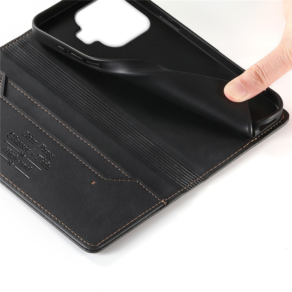 DIERFENG DF-019 for Xiaomi 17T Pro Leather Wallet Case Magnetic Flip Cover with Card Slots RFID Blocking