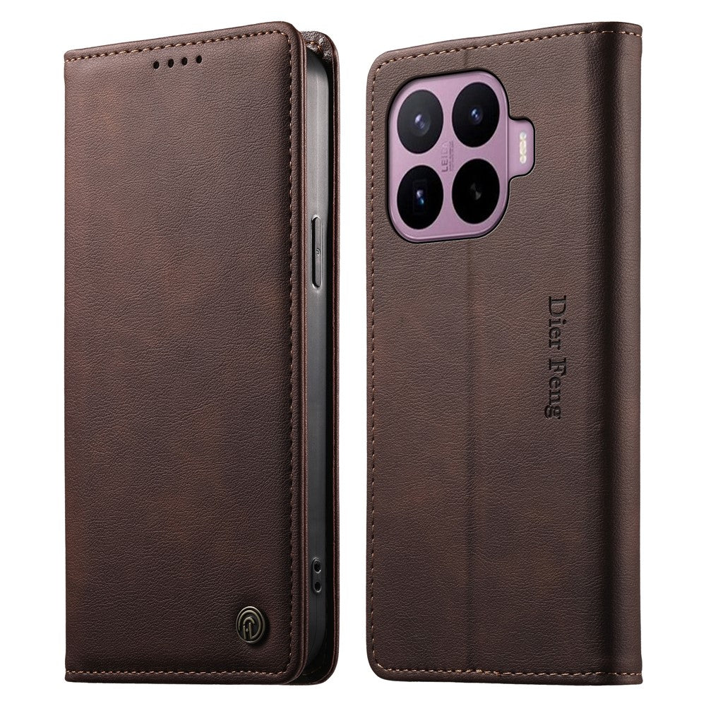 DIERFENG DF-019 for Xiaomi 17T Pro Leather Wallet Case Magnetic Flip Cover with Card Slots RFID Blocking