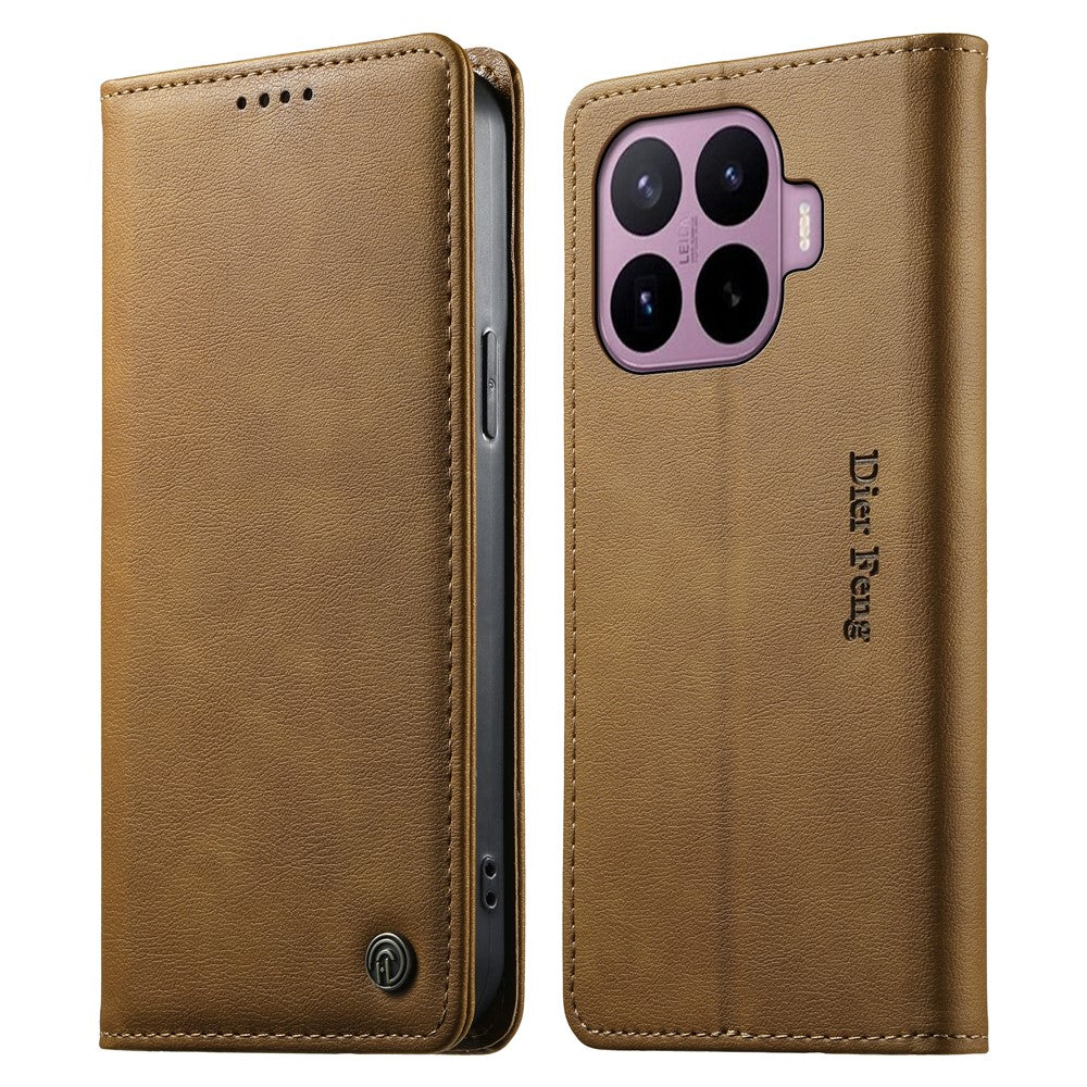 DIERFENG DF-019 for Xiaomi 17T Pro Leather Wallet Case Magnetic Flip Cover with Card Slots RFID Blocking