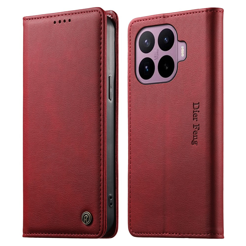 DIERFENG DF-019 for Xiaomi 17T Pro Leather Wallet Case Magnetic Flip Cover with Card Slots RFID Blocking