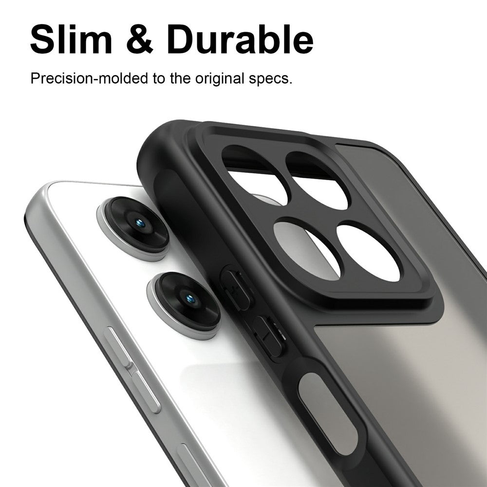 Motorola Moto G37 5G / G37 Power 5G / G47 5G-mobilcover, stødsikkert, med airbags, matteret gennemsigtig PC + TPU-bagside