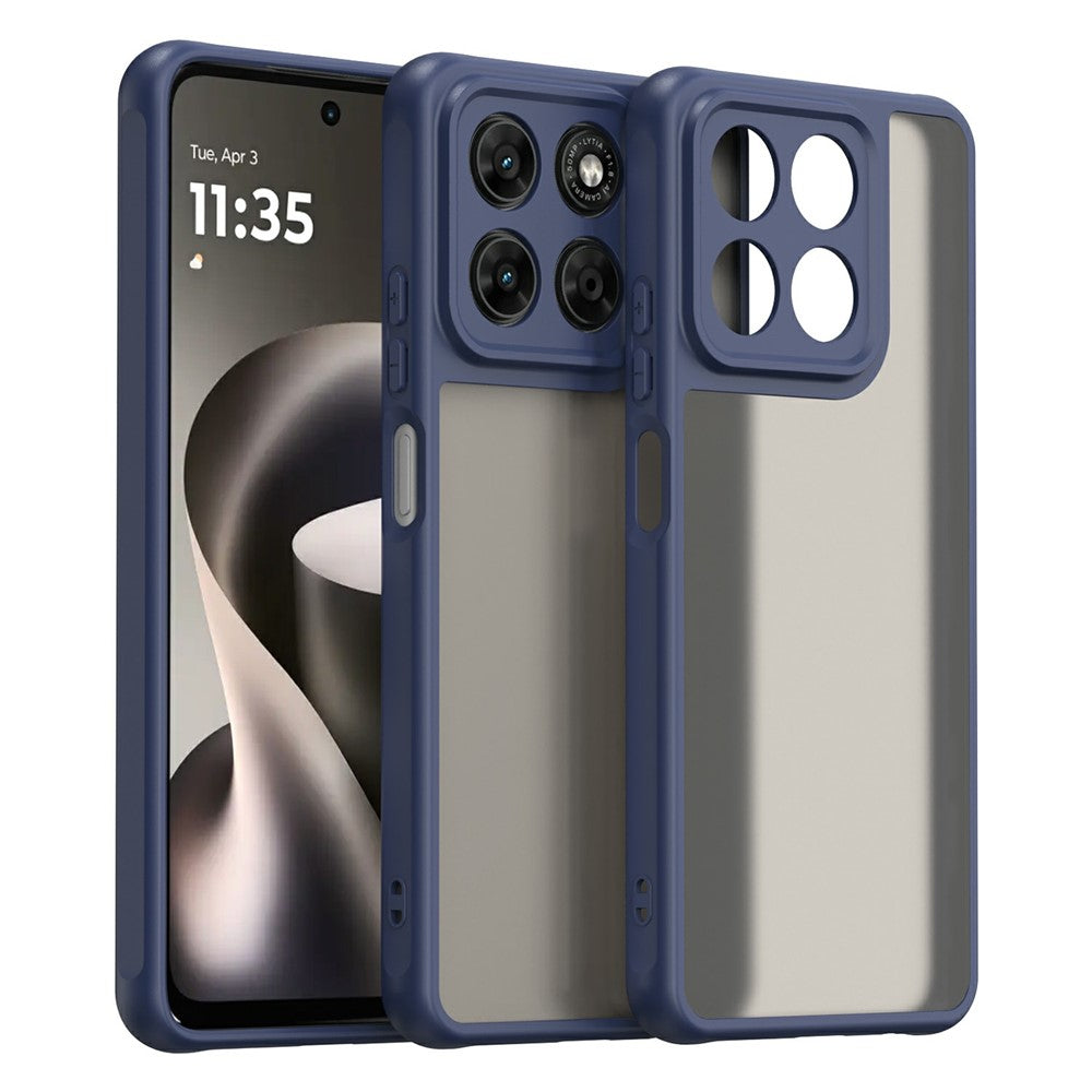 Motorola Moto G37 5G / G37 Power 5G / G47 5G-mobilcover, stødsikkert, med airbags, matteret gennemsigtig PC + TPU-bagside
