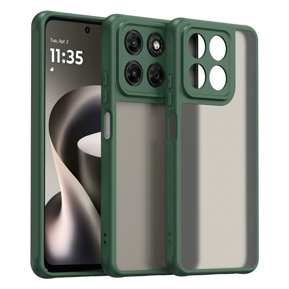 Motorola Moto G37 5G / G37 Power 5G / G47 5G-mobilcover, stødsikkert, med airbags, matteret gennemsigtig PC + TPU-bagside