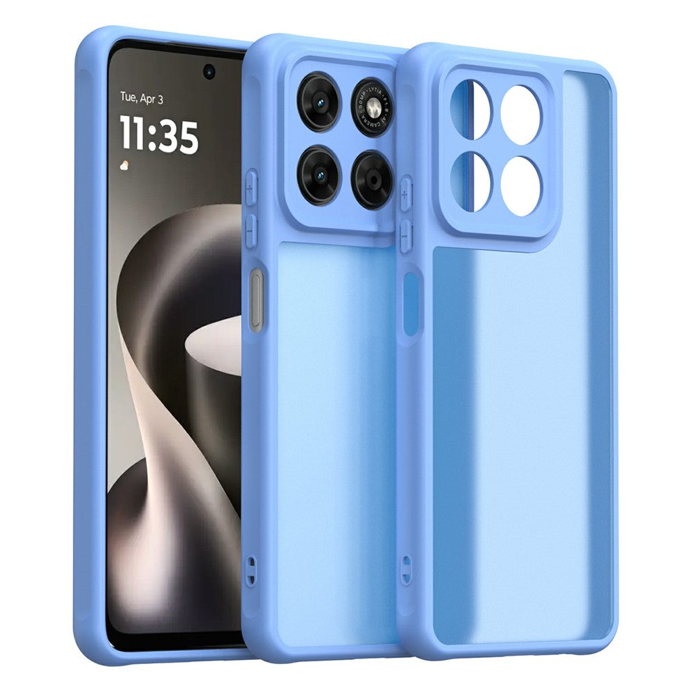 Motorola Moto G37 5G / G37 Power 5G / G47 5G-mobilcover, stødsikkert, med airbags, matteret gennemsigtig PC + TPU-bagside