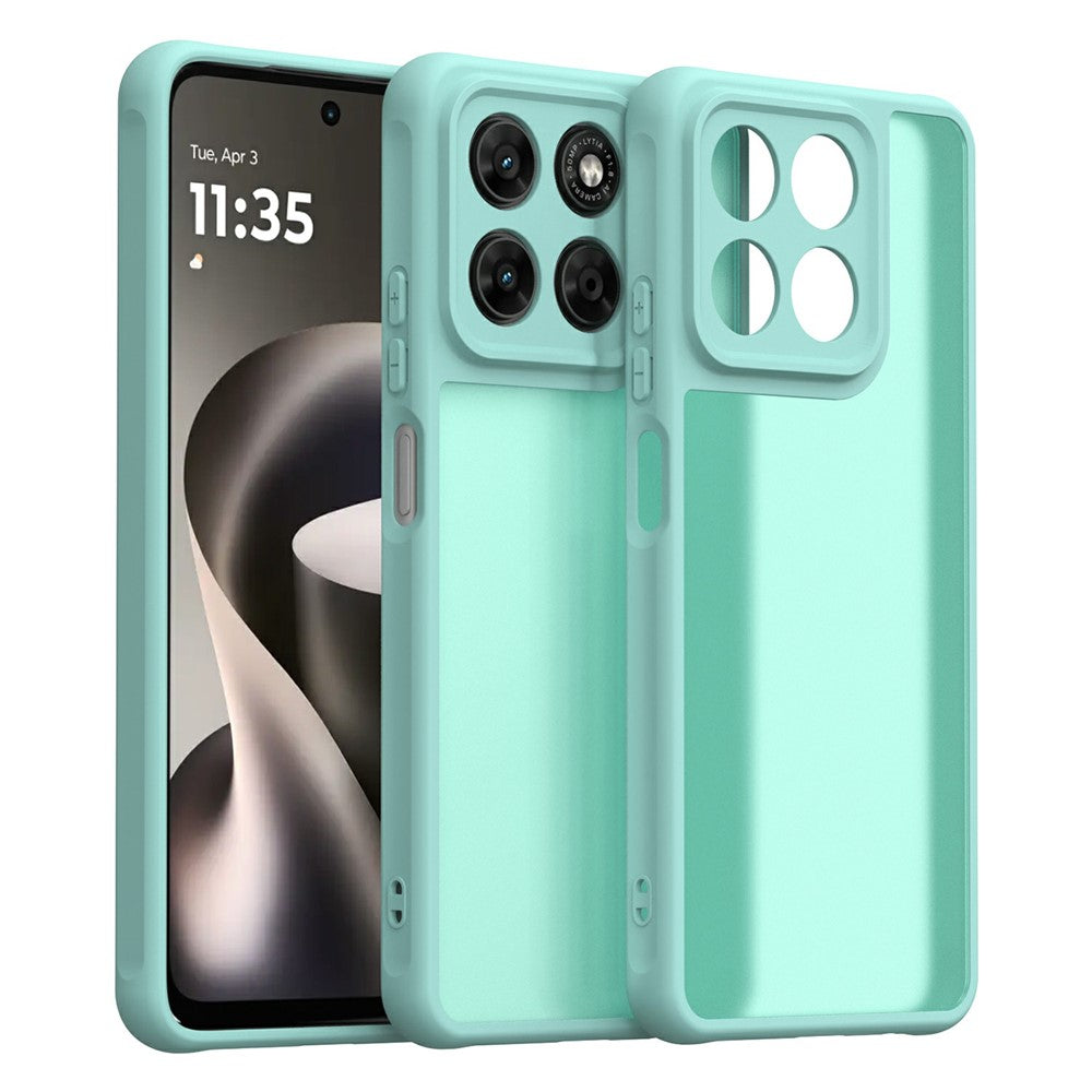 Motorola Moto G37 5G / G37 Power 5G / G47 5G-mobilcover, stødsikkert, med airbags, matteret gennemsigtig PC + TPU-bagside