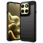 Til Motorola Edge (2026) TPU-etui Beskyttende telefoncover Kulfibertekstur Børstet