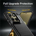 Til Motorola Edge (2026) TPU-etui Beskyttende telefoncover Kulfibertekstur Børstet