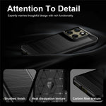 Til Motorola Edge (2026) TPU-etui Beskyttende telefoncover Kulfibertekstur Børstet