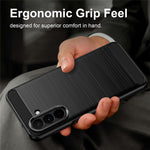 For Samsung Galaxy A27 5G TPU Case Protective Phone Cover Carbon Fiber Texture Brushed