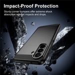 AMORUS For Samsung Galaxy A27 5G Case Carbon Fiber Texture Brushed Protective Phone Cover
