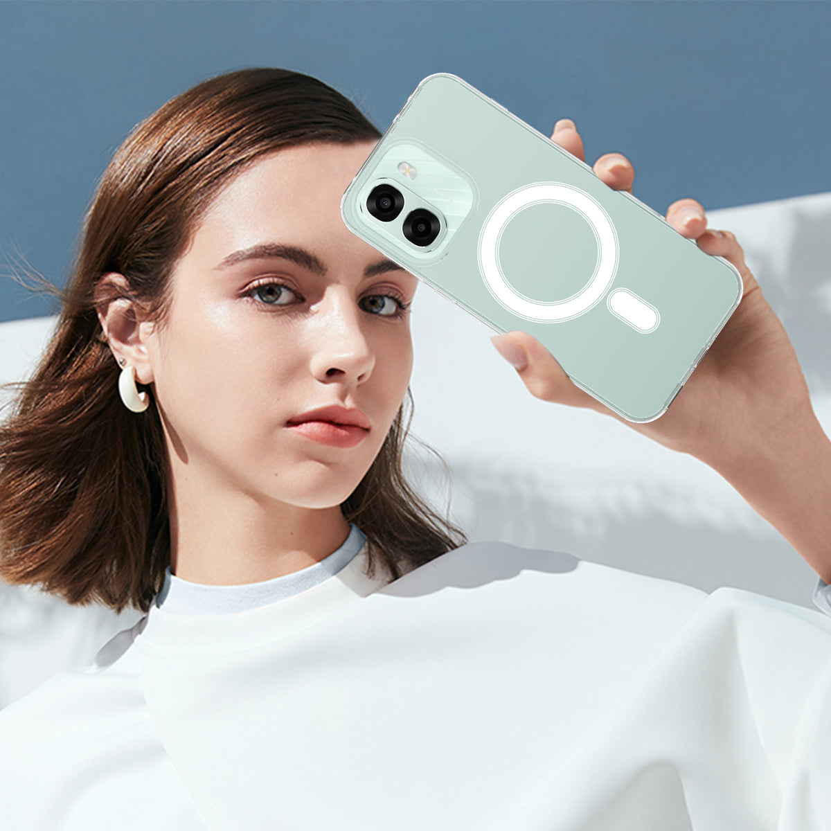 Oppo A6x 5G / Oppo A6t 4G / Oppo A6t 5G / Oppo K14x 5G / Oppo A6k 5G / Oppo A6 5G / Oppo A6 4G / Oppo A6t Pro 4G / Oppo K14 5G / Oppo A6s 4G / OPPO A6s 5G / Oppo A6x 4G Genomskinligt Magnetiskt mobilskal TPU + Akryl Bakstycke