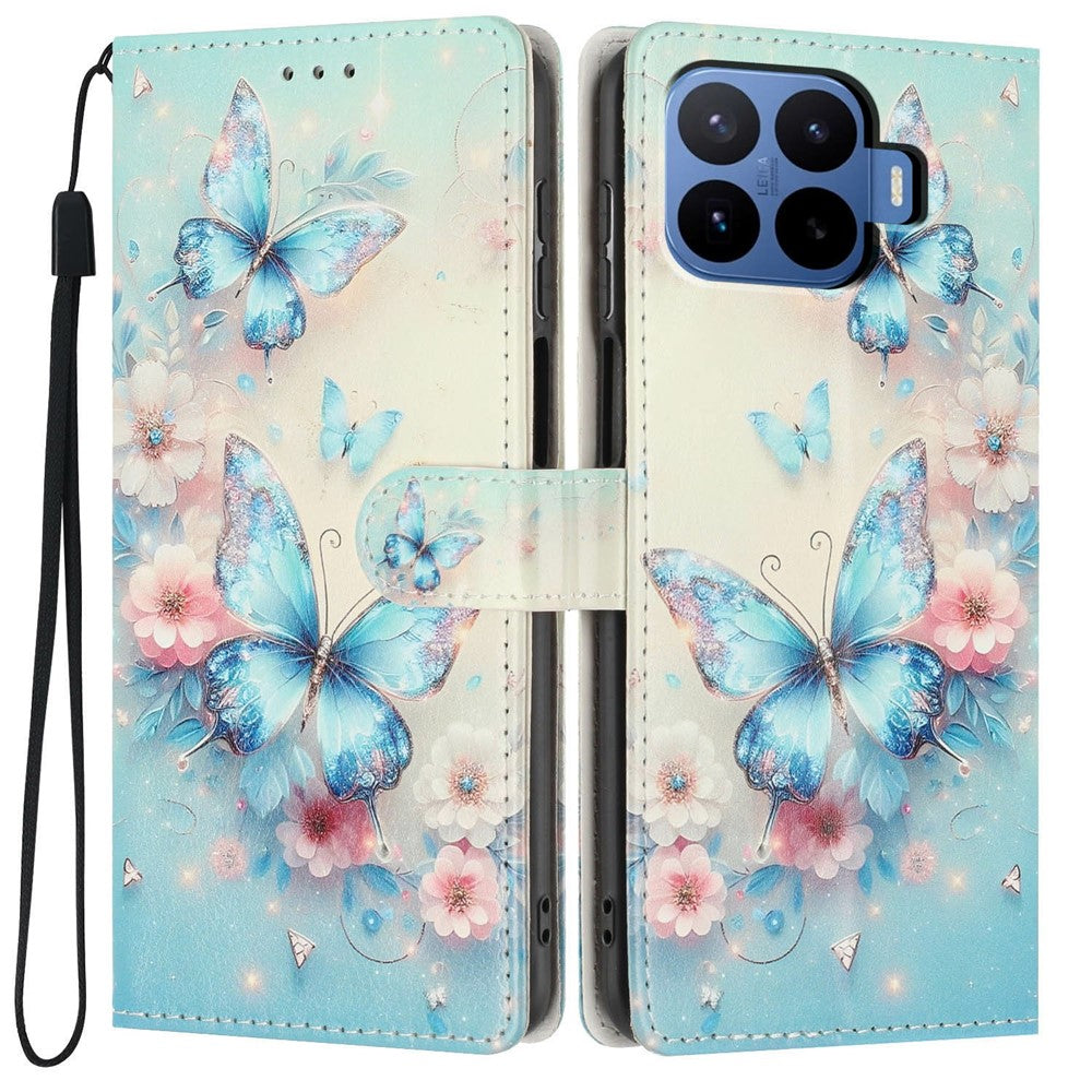 For Xiaomi 17T Pro Wallet Case Pattern Printing PU Leather Stand Flip Phone Cover with Wrist Strap