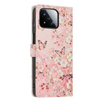 For Xiaomi 17 Max Wallet Case Pattern Printing PU Leather Stand Flip Phone Cover with Wrist Strap