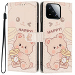 For Xiaomi 17 Max Wallet Case Pattern Printing PU Leather Stand Flip Phone Cover with Wrist Strap