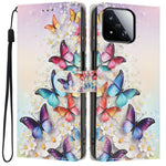 For Xiaomi 17 Max Wallet Case Pattern Printing PU Leather Stand Flip Phone Cover with Wrist Strap