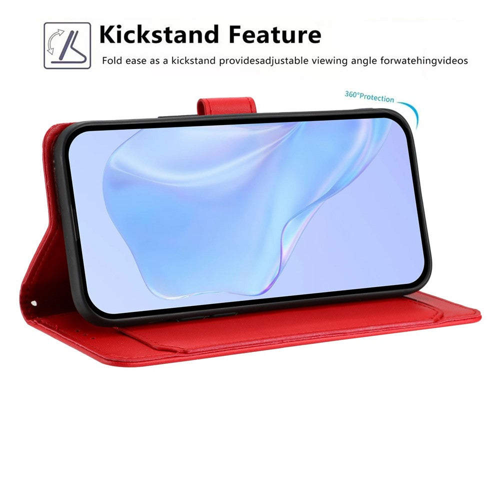For Xiaomi 17T Wallet Case with Strap / Multiple Card Slots Solid Color Leather Stand Phone Cover