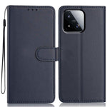 Xiaomi 17 Max Plånboksfodral med Rem / Flera Kortfack Enfärgat Läderfodral i Läder