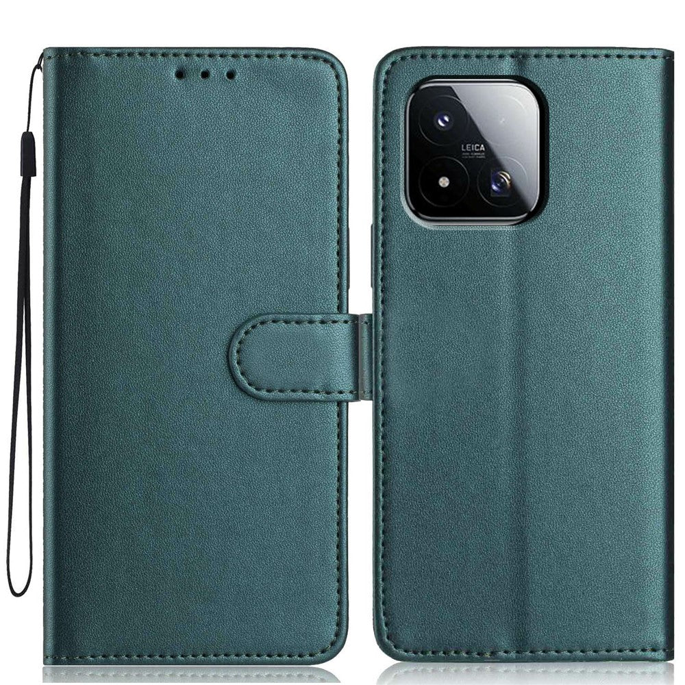 Xiaomi 17 Max Plånboksfodral med Rem / Flera Kortfack Enfärgat Läderfodral i Läder