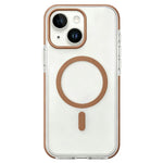 For iPhone 15 Magnetic Case Clear PC TPU TPE Shockproof Cover Compatible with MagSafe