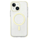For iPhone 15 Magnetic Case Clear PC TPU TPE Shockproof Cover Compatible with MagSafe