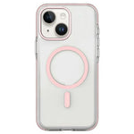 For iPhone 15 Magnetic Case Clear PC TPU TPE Shockproof Cover Compatible with MagSafe