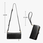 QIALINO til Samsung Galaxy S26 Ultra Etui i Spaltlæder, Aftageligt 2-i-1 Pung Telefoncover med Lang Rem og Håndledsrem