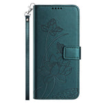For Motorola Edge 70 Pro 5G Case Wallet Stand Lotus Imprint Leather Phone Cover with Wrist Strap