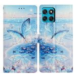 For Motorola Moto G87 5G Case Pattern Printing Wallet Stand Flip Leather Phone Cover with Strap