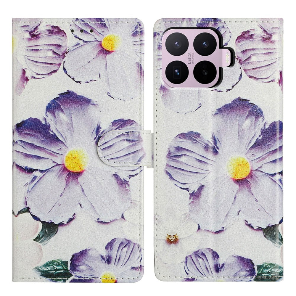 For Xiaomi 17T Case Pattern Printing Wallet Stand Flip Leather Phone Cover with Strap