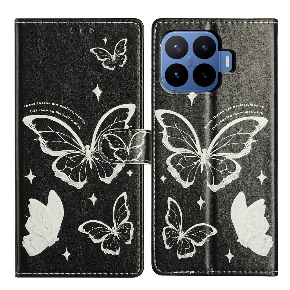 For Xiaomi 17T Pro Case Pattern Printing Wallet Stand Flip Leather Phone Cover with Strap