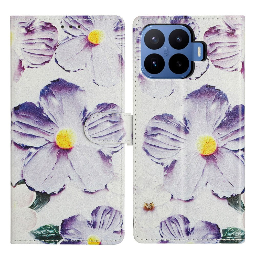 For Xiaomi 17T Pro Case Pattern Printing Wallet Stand Flip Leather Phone Cover with Strap