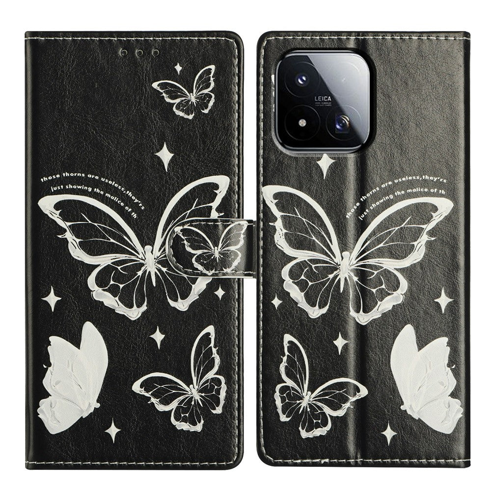 For Xiaomi 17 Max Case Pattern Printing Wallet Stand Flip Leather Phone Cover with Strap