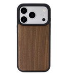 For iPhone 17 Pro Max Magnetic Case Wood + PC + TPU Shockproof Protective Phone Cover