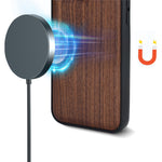 For iPhone 17 Pro Max Magnetic Case Wood + PC + TPU Shockproof Protective Phone Cover