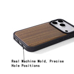 For iPhone 17 Pro Max Magnetic Case Wood + PC + TPU Shockproof Protective Phone Cover