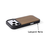 For iPhone 17 Pro Max Magnetic Case Wood + PC + TPU Shockproof Protective Phone Cover