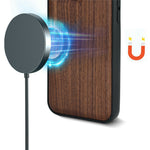 For iPhone Air Magnetic Case Wood + PC + TPU Shockproof Protective Phone Cover