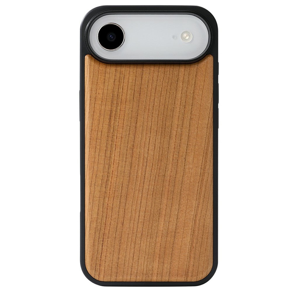 For iPhone Air Magnetic Case Wood + PC + TPU Shockproof Protective Phone Cover