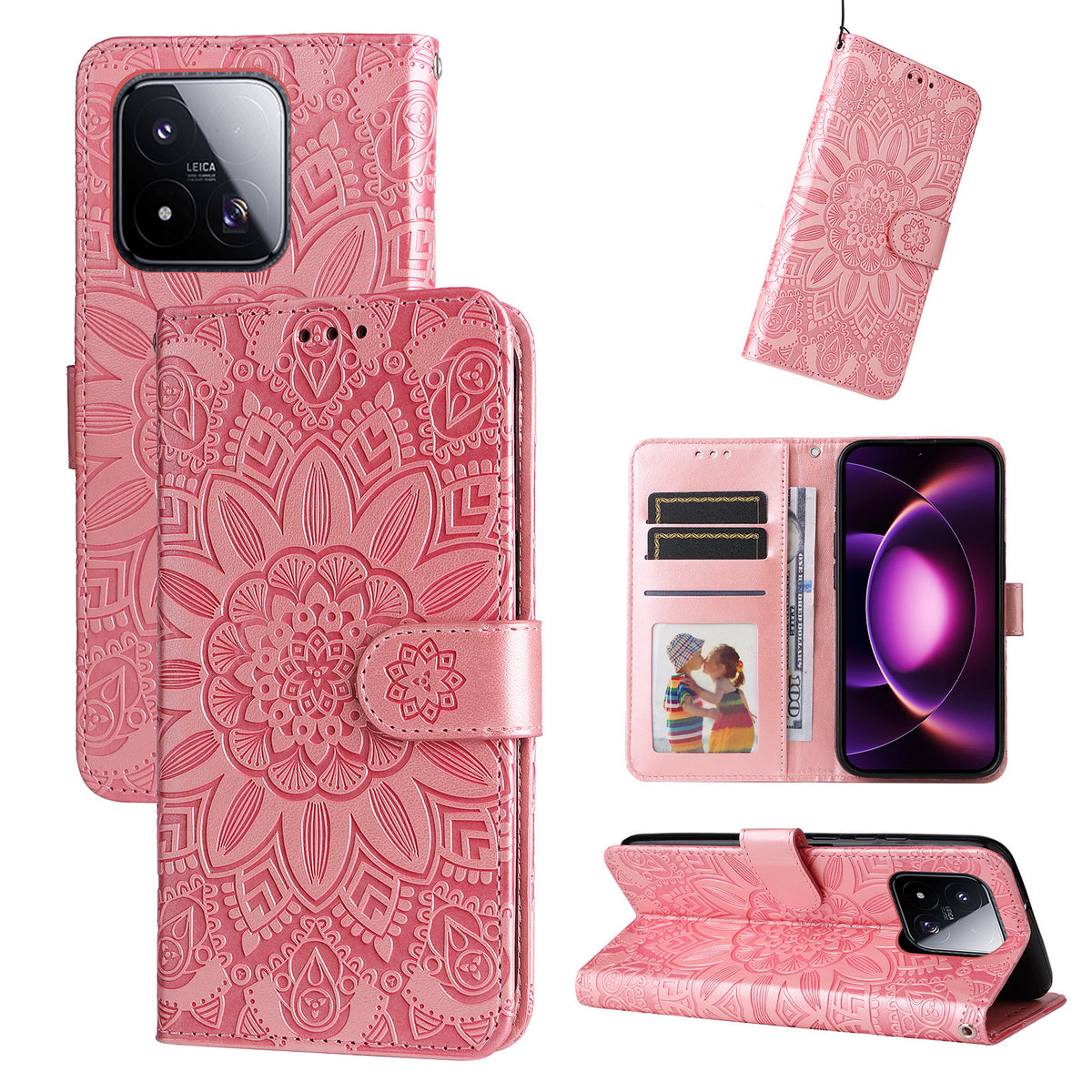 For Xiaomi 17 Max Case Sunflower Imprint Leather Wallet Phone Cover