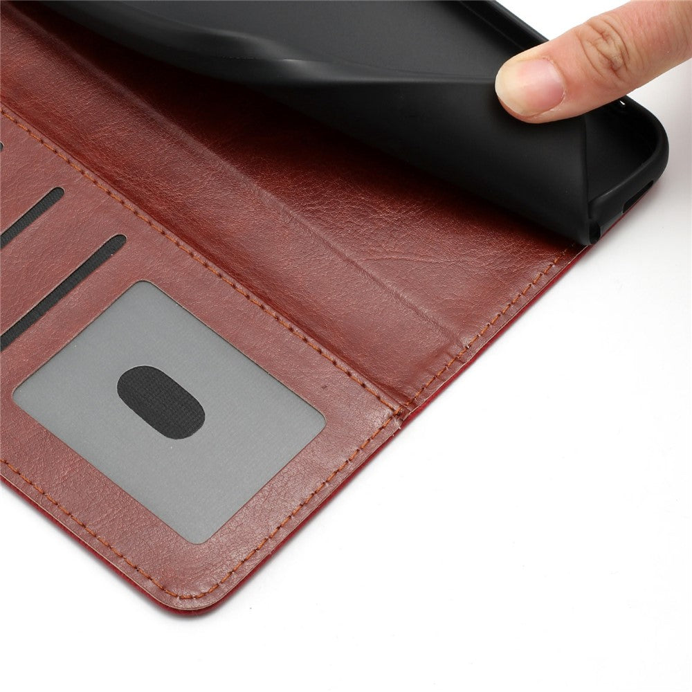 For Xiaomi 17 Max Wallet Case Litchi Texture Leather Flip Cover with Card Slots and Hand Strap