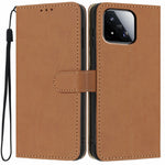 For Xiaomi 17 Max Wallet Case Litchi Texture Leather Flip Cover with Card Slots and Hand Strap