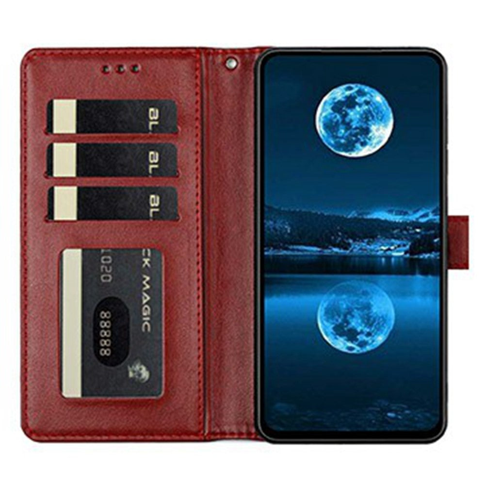 For Xiaomi 17T Wallet Case Litchi Texture Leather Flip Cover with Card Slots and Hand Strap