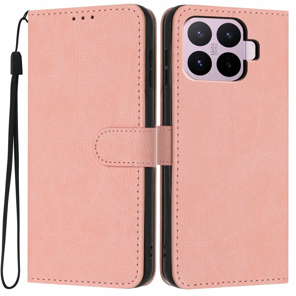 Xiaomi 17T Plånboksfodral Litchi Texture Läder Flipfodral med Kortfack och Handrem