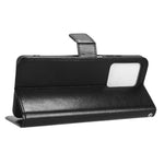 Protective Phone Cover For Xiaomi Redmi Note 12 Pro+ 5G Crazy Horse Texture Magnetic Clasp PU Leather Case Wallet Stand with Strap
