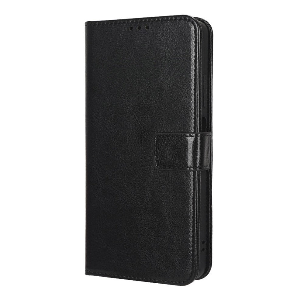 Protective Phone Cover For Xiaomi Redmi Note 12 Pro+ 5G Crazy Horse Texture Magnetic Clasp PU Leather Case Wallet Stand with Strap